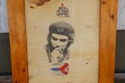 Rustic Old Style Che Guevara Woodart Sign