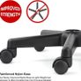 Black Adjustable Rolling Cushion Tattoo Massage Hydraulic Salon Stool,5 Wheels (FREE POSTAGE) Image 2