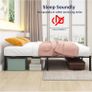 36 cm 4ft6 Double Metal Platform Bed Frames Double with Storage Under Bed/Steel Slats Mattress Base, No Box Spring Needed, Enhanced Support Noise Free,Black Image 5