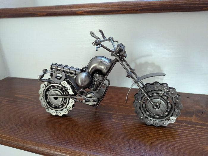 Collectible industrial art motorcycle sculpture (Large)