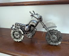 Collectible industrial art motorcycle sculpture (Large)
