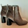 River Island Khaki Velvet Boots Image 2
