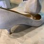 Hobbs Silver metallic suede shoes and matching bag Image 2