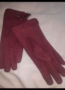 ladies suede detail gloves