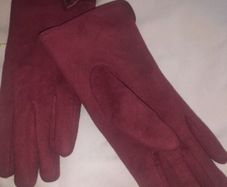ladies suede detail gloves