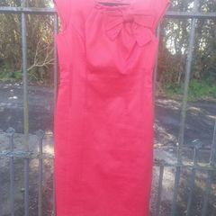 Coast red dress with bow (free post)