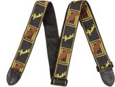 Fender Guitar Strap Monogrammed 2 inches Black/Yellow/Brown