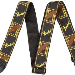Fender Guitar Strap Monogrammed 2 inches Black/Yellow/Brown