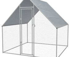 Outdoor Chicken Cage 2x2x1.92 m Galvanised Steel