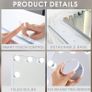 NEW SALE | Hollywood Vanity Cosmetic Mirror For Makeup with Lights, Type-C and USB Output Port, 15 Bulbs 3 Lighting Modes Image 4