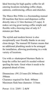 Marco Bru F60M coffee brewer
