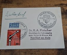 West Germany First Day Cover FDC 1955 "European Train Timetable Conference" - free standard postage
