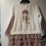 Mayoral girls' party dress - cream and dusty pink Image 6