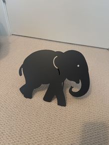 3 dark grey elephant wall lights, brand new in box