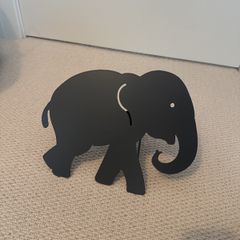 3 dark grey elephant wall lights, brand new in box