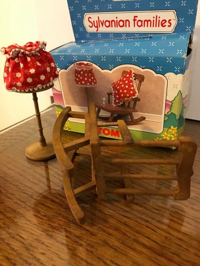Vintage Rocking Chair and Standard Lamp