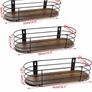 Oval Floating Shelves Pack of 3, Rustic Wall Shelf for Bathroom Bedroom Image 7