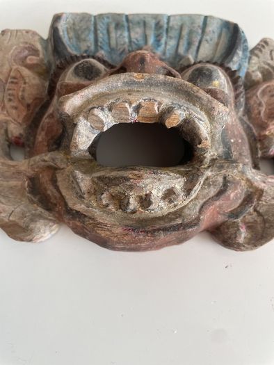 Old Asian Wooden Wall  Mask