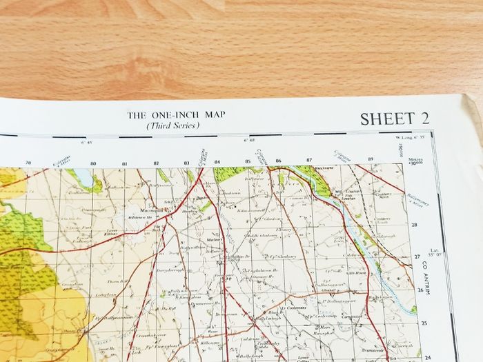 Vintage Ordnance Survey maps of Northern Ireland set of 9 maps