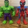 Playskool Hasbro Marvel Spiderman & Hulk Super Hero Squad 5" Action Figures Image 5