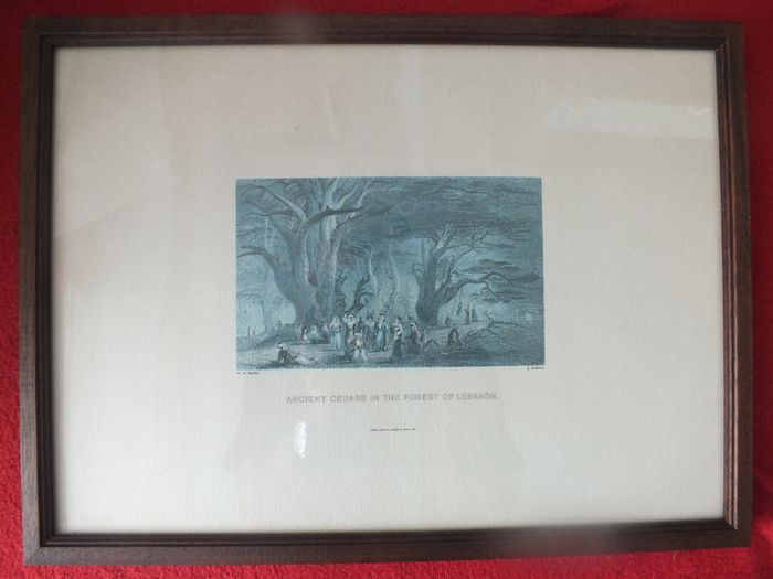 Set of 5 W.H. Bartlett prints - Lebanon scenes.