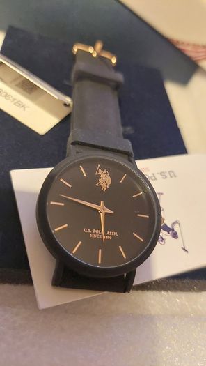 U.S. Polo Assn black quartz watch Its the epitome of understated