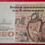 50 Pound 1991 Irish Carolan Banknote Image 4