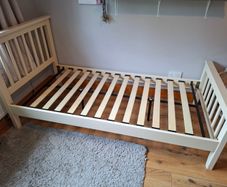 Wooden framed single bed and mattress excellent condition