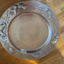 Large Decorative Pewter Dish with Koi Fish Engraving Image 8