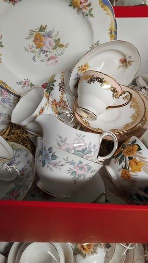 21piece miss match china tea set