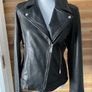 black leather biker jacket Jaeger size UK 10 BNWT Image 5