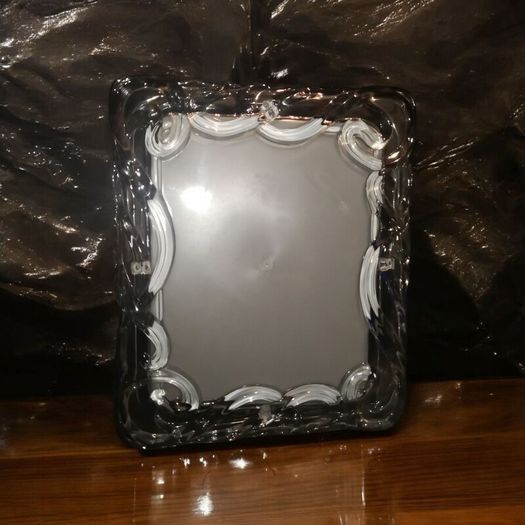 Beautiful large heavy crystal picture frame