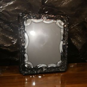 Beautiful large heavy crystal picture frame