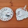 Vintage glass serving bowls sitting on chrome finish ornated frame/plates glass made in France by Reims, spoons in Sheffield Image 5