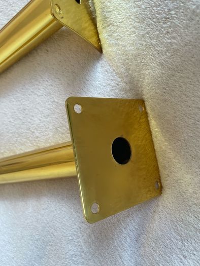 4x Gold Tapered Metal Furniture Legs 45cm 17" DIY Upcycle Sofa Table Feet legs