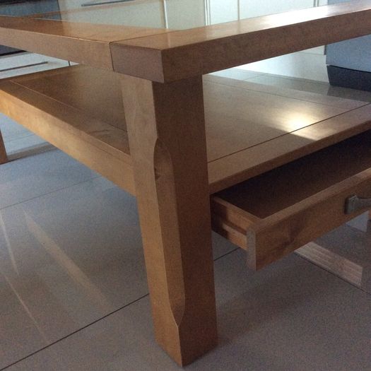 Solid wood table