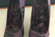Pre-loved 'Iron Fist' Purple/Black Sequins Platform Stiletto Shoes