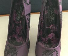 Pre-loved 'Iron Fist' Purple/Black Sequins Platform Stiletto Shoes