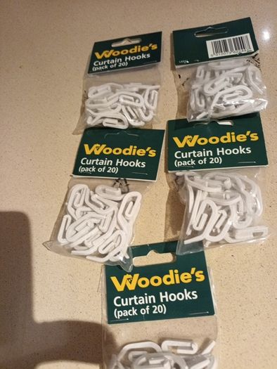 Curtain Hooks X 6 Packs - 20 in Each Pack.   B.N.W.T.