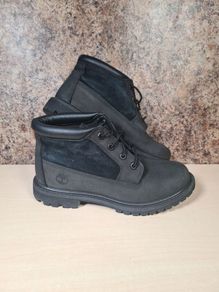 womens Timberland  NELLIE CHUKKA boots Black leather waterproof ankle boots Size UK 5.5 EU 38.5