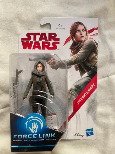 Star Wars Last Jedi Jyn Erso Action Figure Hasbro 2017 Force Link 3.75"