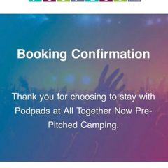 Pre pitched camping at Altogether Now