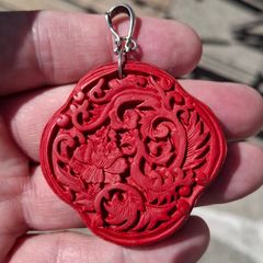 Cinibar Chinese pendant
