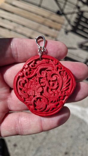 Cinibar Chinese pendant
