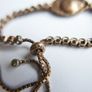 Vintage Handmade Evil Eye Tennis Bracelet: Sterling Silver 925 Gold Plated Mother of Pearl 9,4g Image 4