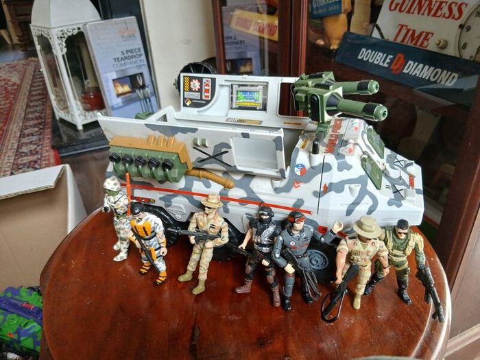 Vintage Lanard Armoured Personnel Carrier,with figures