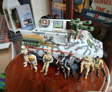 Vintage Lanard Armoured Personnel Carrier,with figures
