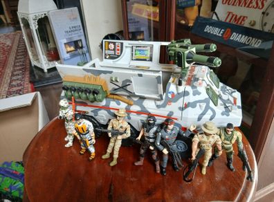 Vintage Lanard Armoured Personnel Carrier,with figures