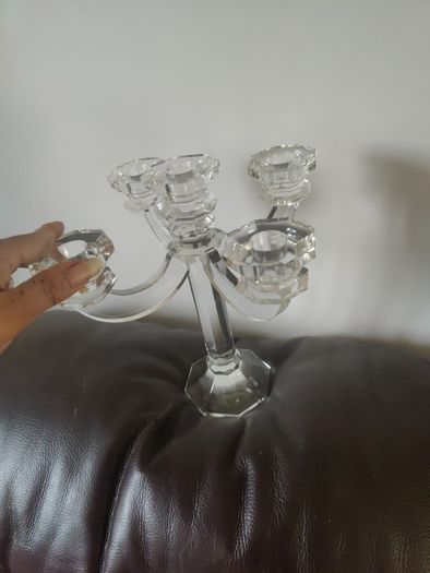 Crystal candle holder