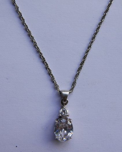 Vintage Sterling Silver 925 Pendant Necklace length 18" - 4,4g